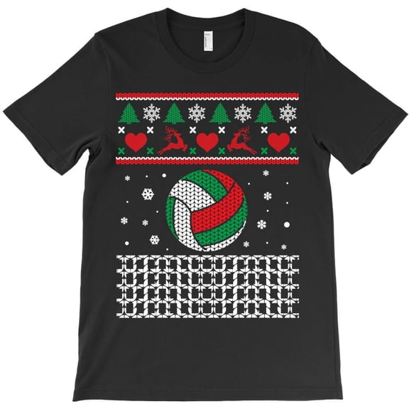 Volleyball Christmas Ugly Sweater Funny For Volleyball Player Holiday Graphic - Funny Gift for Him, H3227 Unisex T-Shirt, Up to 5XL Available