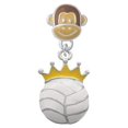 thumbnail image 1 of Volleyball - Crown - Monkey Face Charm Bead, 1 of 1