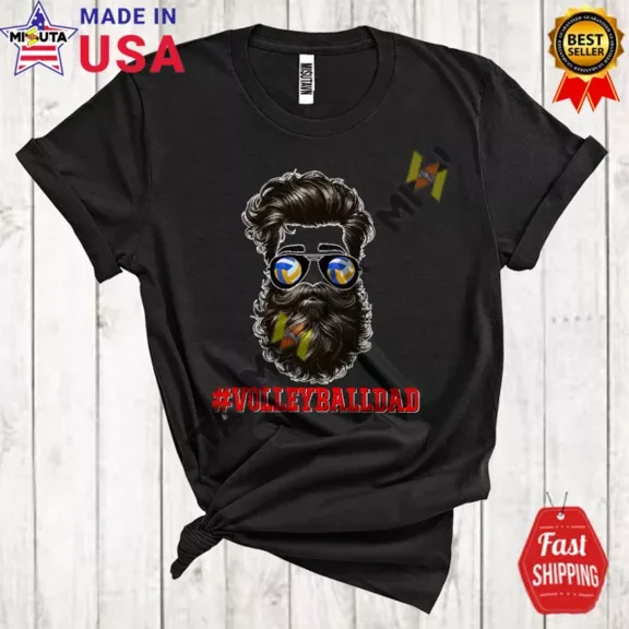 Volleyball Dad, Awesome Father'S Day Beard Sunglasses, Sport Player Family Shirt Unisex S-5XL Hot Trending Shirt, Vintage Birthday Gift