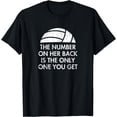 thumbnail image 1 of Volleyball Dad MoM Daughter Funny Back Number Design T-Shirt, 1 of 2