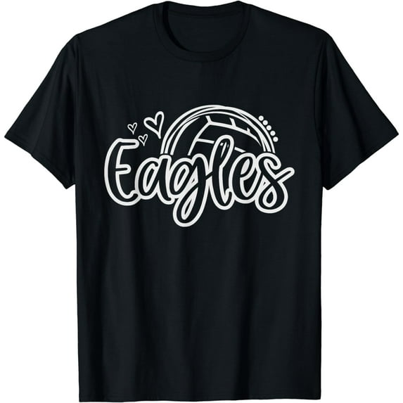 Volleyball Eagle School Sports Fan Team Spirit T-Shirt
