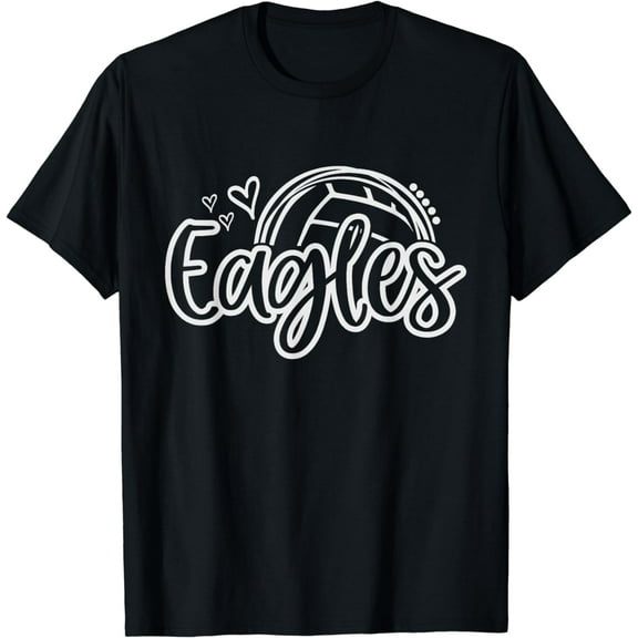 Volleyball Eagle School Sports Fan Team Spirit T-Shirt