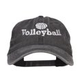 thumbnail image 1 of Volleyball Embroidered Washed Buckle Cap - Black OSFM, 1 of 5