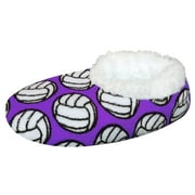Volleyball Fans Rejoice Get Cozy with Snoozies Volleyball Slippers/Foot Coverings