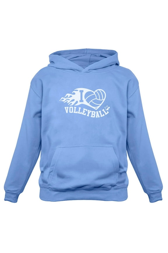 Volleyball Gift Hoodies for Teen Girls Women Heart Love Sweatshirts Women Hoodie Large California Blue