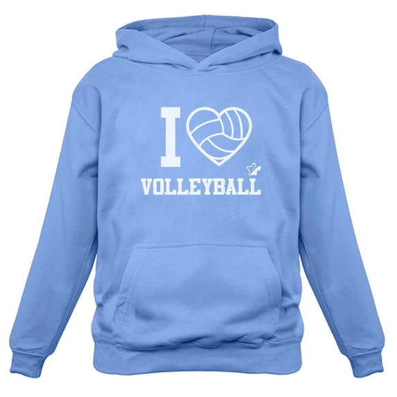 Volleyball Gifts Hoodies for Teen Girls Women I Love Sweatshirts Women Hoodie Large California Blue