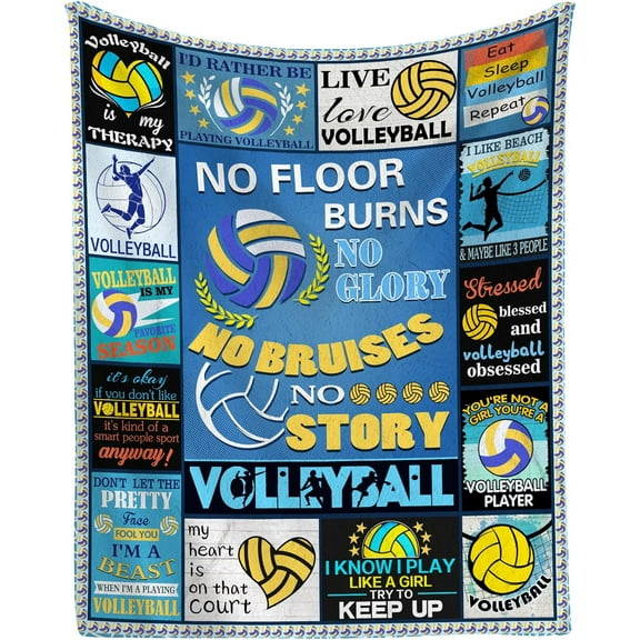 Volleyball Gifts For Teen Girls, Volleyball Gifts, Volleyball Stuff, Volleyball Blanket, Volleyball Gifts Things For Teen Girls Team Coach, Gifts For Volleyball Lovers 60" x 50", Volleyball Gifts
