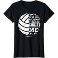 thumbnail image 1 of Volleyball Gifts Teen Girls Women Men Boy Christian Verse T-Shirt, 1 of 3