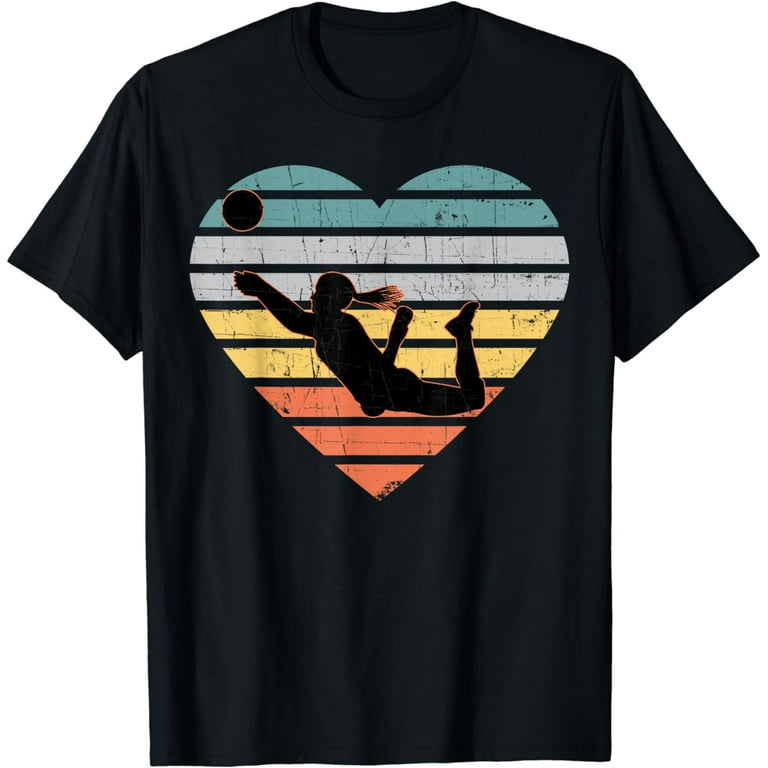 Volleyball Gifts For Teen Girls Retro Vintage Heart Tshirt Volleyball Gifts For Teen Girls Retro Vintage Heart Tshirt