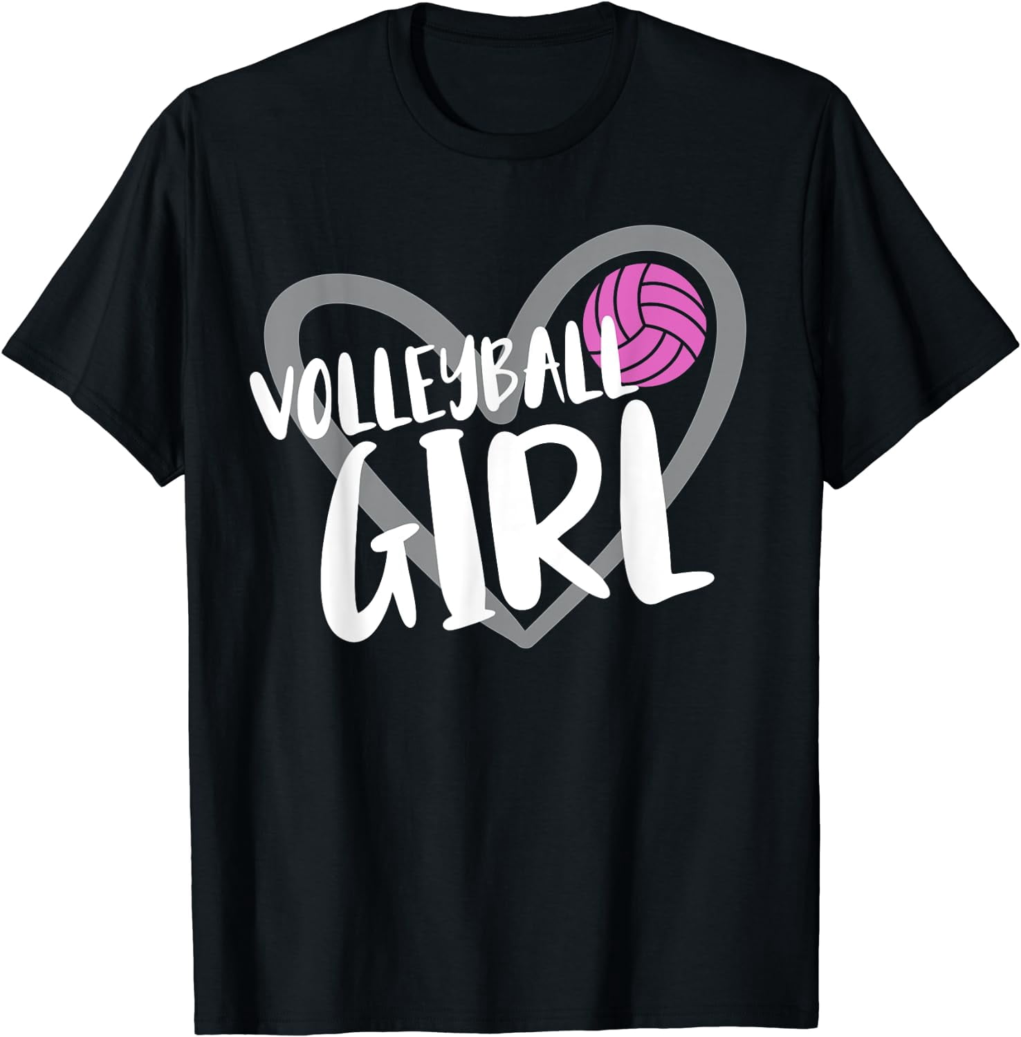 Volleyball Girl T-Shirt Black X-Large