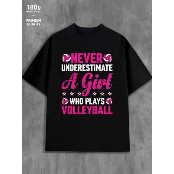 Volleyball Girl Tee men's funny humor 180G 100% Cotton black y2k sixty years old Fashion Unisex Shirt Short Sleeve tshirts Classic Unisex Shirt Graphic tshirts Basic Unisex Shirt Cotton tshirts
