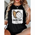 thumbnail image 1 of Volleyball Graphic Tee T Shirt Top Game Day Design Cotton Casual Short Sleeve Crew Neck Black S-5XL, 1 of 5
