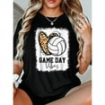 thumbnail image 1 of Volleyball Graphic Tee T Shirt Top Game Day Design Cotton Casual Short Sleeve Crew Neck Black S-5XL, 1 of 5