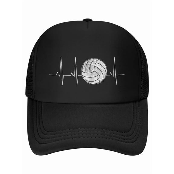 Volleyball Heartbeat As Funny Volleyball Gift Ideas Baseball Cap