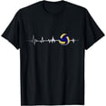 thumbnail image 1 of Volleyball Heartbeat Shirt Sports Lover Tee, 1 of 4