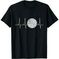 thumbnail image 1 of Volleyball Heartbeat Shirts As Funny Volleyball Gift Ideas T-Shirt, 1 of 5