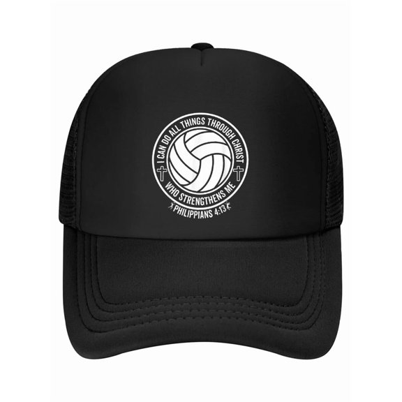 Volleyball I Can Do All Things Through Christ Christian Baseball Cap