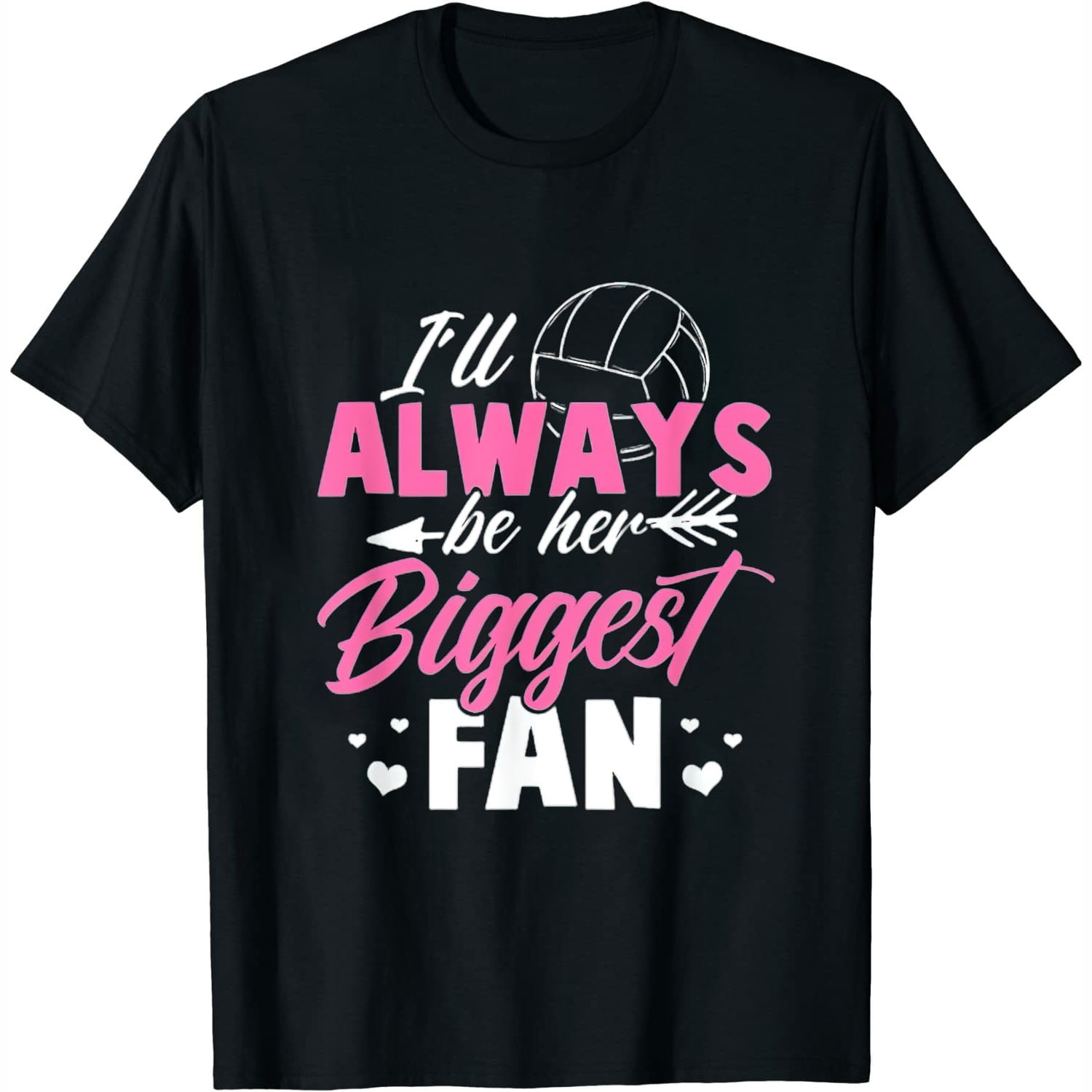Volleyball I'll always be her biggest fan Volleyball Mom Womens TShirt
