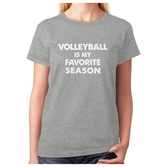 Volleyball Is My Favorite Season Shirt Gift for Volleyball Lovers Women T-Shirt XX-Large Gray