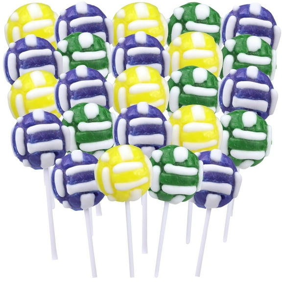 Volleyball Lollipops, Birthday Party Candy, 24 Count Box, 10.16 Ounces