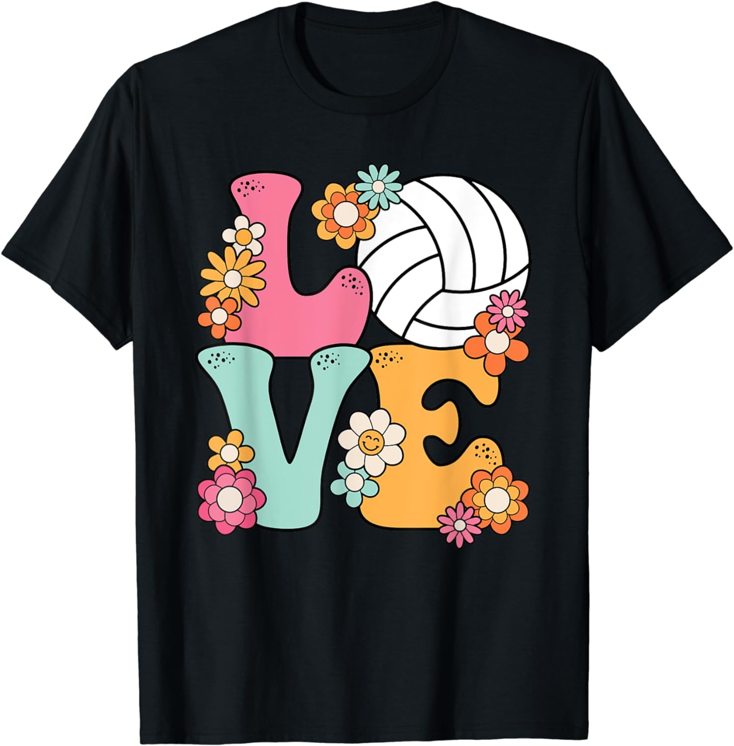 Volleyball Love Cute Volleyball Lover Women Teens Girls T-Shirt -  Walmart.com, image size:1476x1500