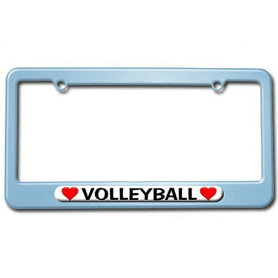 Volleyball Love with Hearts License Plate Frame