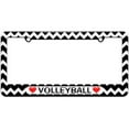 thumbnail image 1 of Volleyball Love with Hearts License Plate Tag Frame, Multiple Colors, 1 of 1