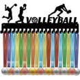 thumbnail image 1 of Volleyball Medal Hangers Medal Holder Display Hanger Rack Sports Metal Hanging Athlete Awards Iron Wall Mount Decor with 20 Hooks, 1 of 7