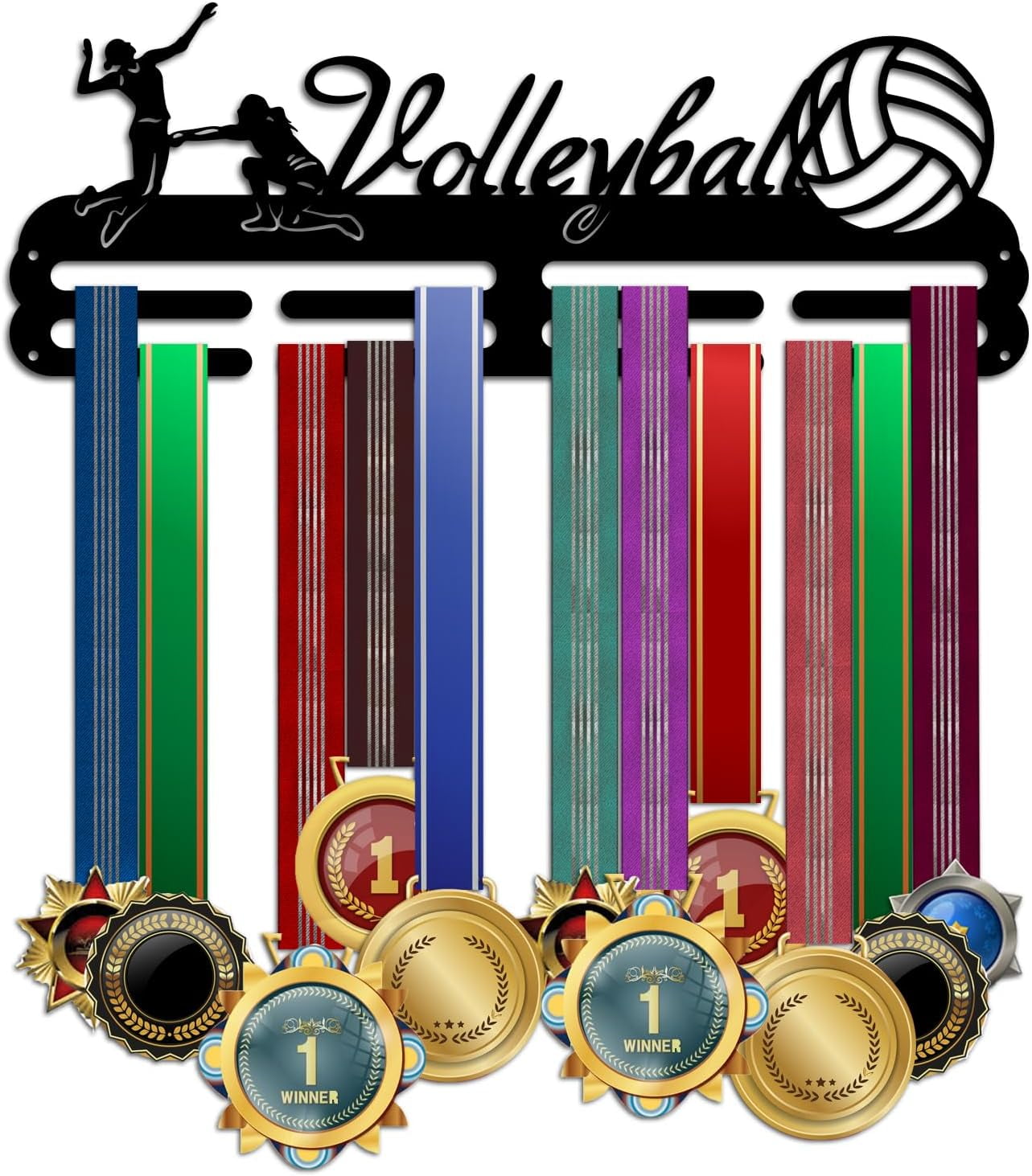 Volleyball Medals Display Holder Rack Wall Mount Decor Trophy Shelf ...