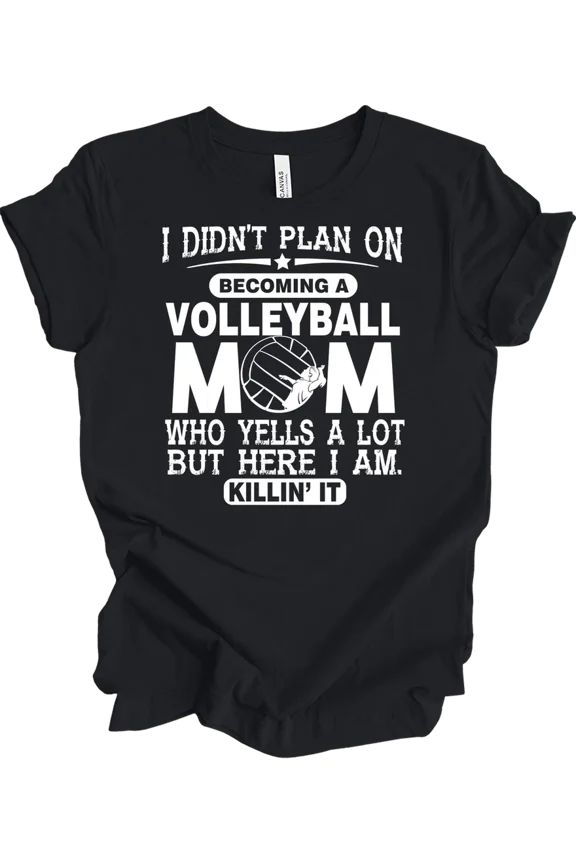 Volleyball Mom Funny Sports Momma Team Game Day Gift Unisex T-Shirt, up to Size 5XL