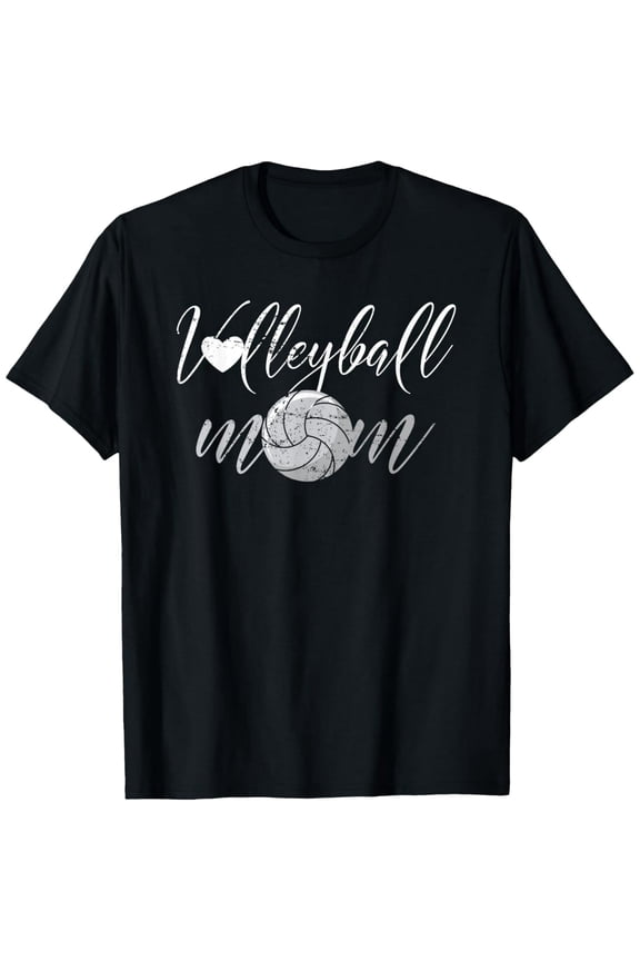 Volleyball Mom Graphic T-Shirt Casual Unisex Mother's Day Gift