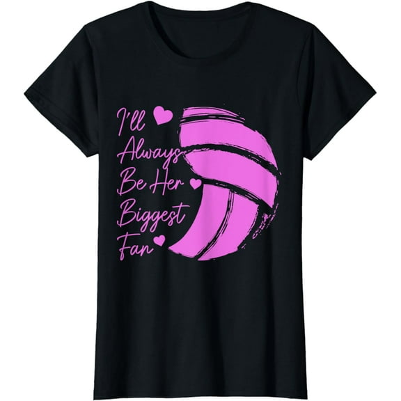 Volleyball Mom Her Biggest Fan Volleyball Daughter T-Shirt