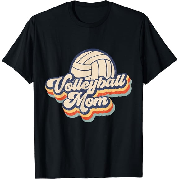 Volleyball Mom Mama Mother's Day Vintage Retro Funny Women T-Shirt