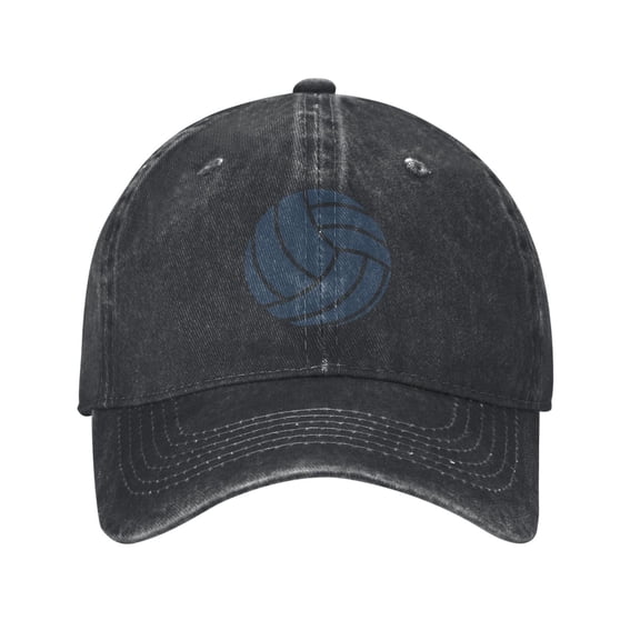 Volleyball Monogram Unisex Adult Washed Denim Cotton Sport Outdoor Baseball Cap Adjustable Cowboy Baseball Hat