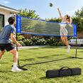 Volleyball Net Blue 12ft / 20ft Portable Freestanding Outdoor Indoor ...