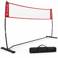 Volleyball Net, Red 12ft / 20ft Adjustable Height Heavy-Duty Portable ...