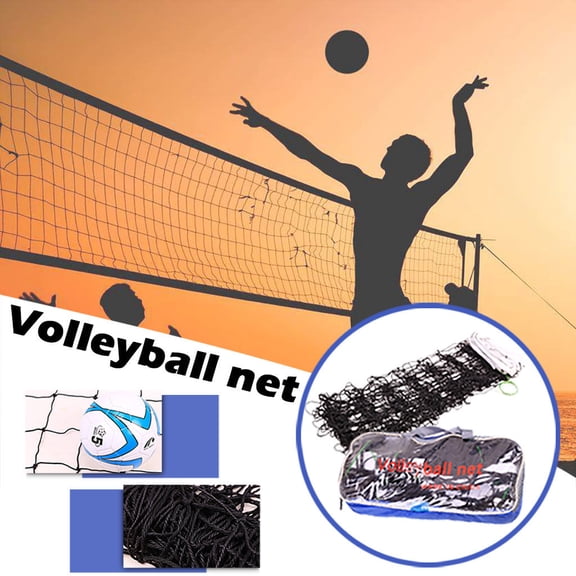 Volleyball Net, Sports Net, PE Training Net for Beach Court Games, 9.5x1m Size, Includes Carry Bag, 1 Count