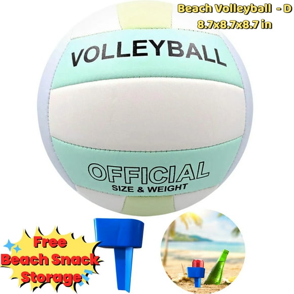 Volleyball Official Size 5 Waterproof, Soft Sand Volley Balls for Beginners Adults Men Women, Indoor Outdoor Pool Beach Gym Game Training Lite Volleyball (D)