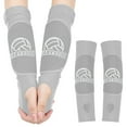 thumbnail image 1 of Volleyball Pads, Elbow Pads Volleyball, 12 In Stretch Sleeves, Foam Impact Protection, Volleyball Gear, Collision Resistance, Indoor Matches, Light Gray, 1 Pc Set, 1 of 8