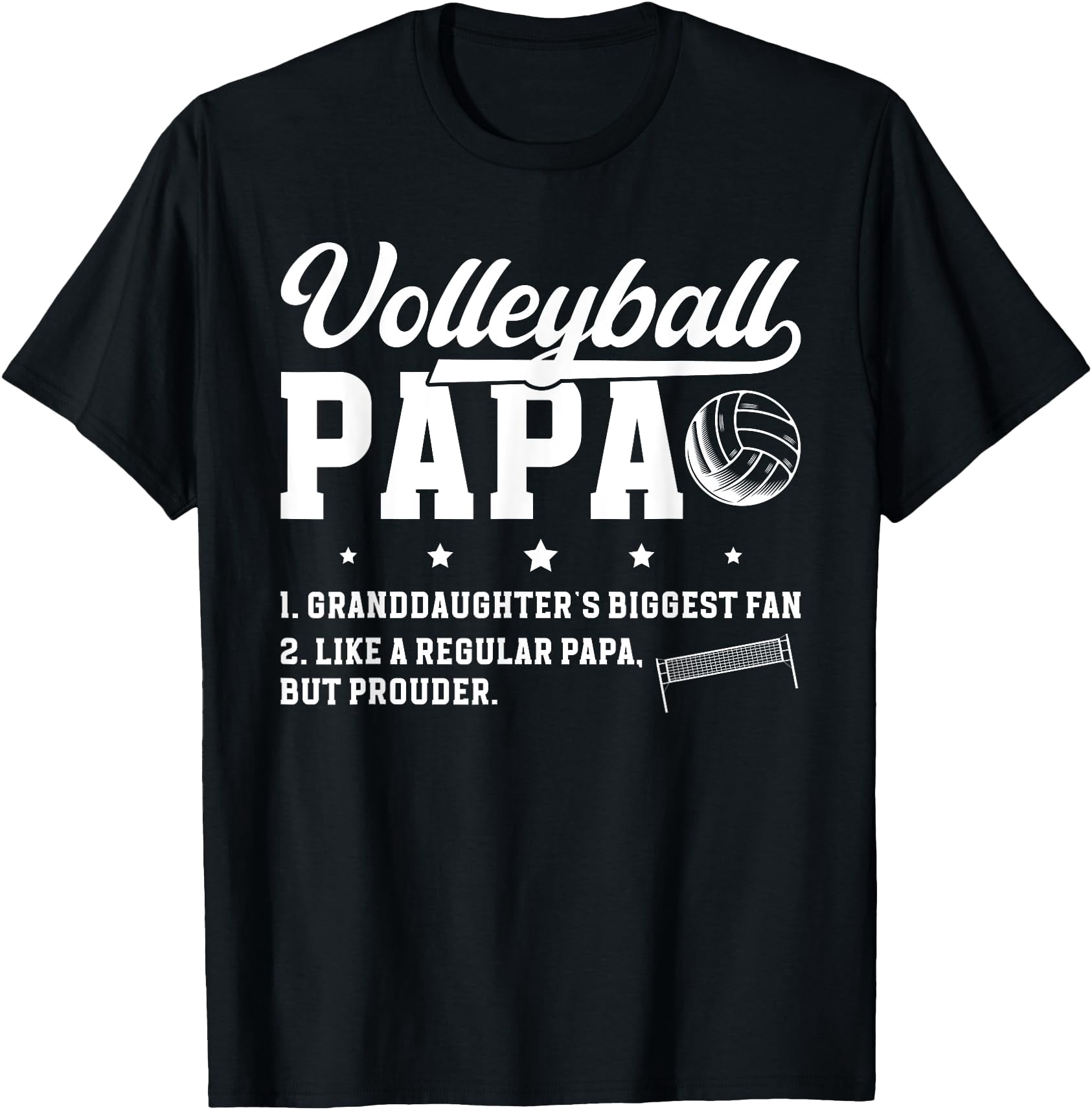 Volleyball Papa Definition Papa Of A Volleyball Player T-Shirt ...