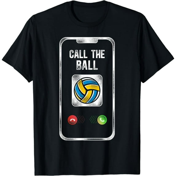Volleyball Player Team Phone Display Vintage Call The Ball T-Shirt mens t shirt,black,women,funny,misfits,men,journey,t-shirt