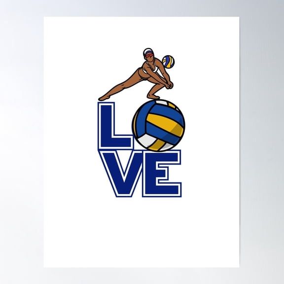 Volleyball. Poster Wall Art, Modern Wall Decor For Living Room Bedroom, 8x12 UNFRAMED