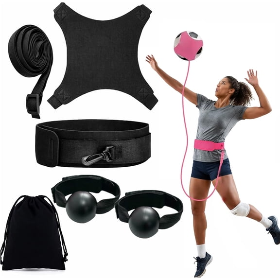 Volleyball Rebound Belt Trainer - Solo Practice Tool, Volleyball Training Equipment Aid to Master Serving Spike, Serve, Set & Pass Like a Pro - No More Ball Chasing, Volleyball Trainer Gift