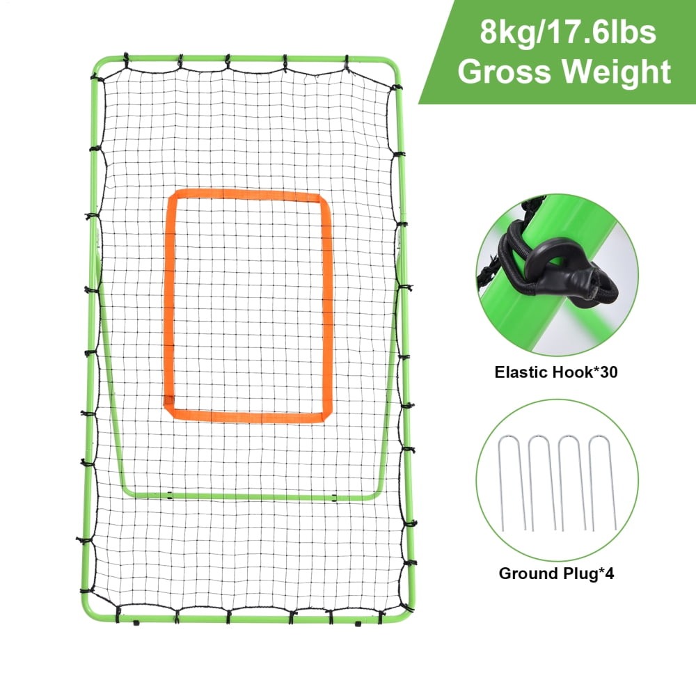Volleyball Rebounder Net 7x4ft Foldable 18lb Practice Net for Softball Tennis Single Person Training