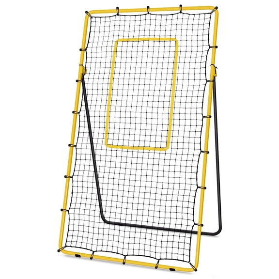 Volleyball Rebounder Net, Volleyball Training Equipment, Bounce Back Net for Volley Ball Practice with 5 Adjustable Rebound Angles 7x4 ft