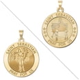 thumbnail image 1 of Volleyball - Saint Sebastian Doubledside Sports Religious Medal 3/4 Inch in Solid 14K Yellow Gold, 1 of 1