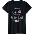 thumbnail image 1 of Volleyball Shirt For Girls Teens Women Cute T-Shirtmen and women can wear, black, white, gifts.S,M,L,XL,2XL,3XL,2572XL, 1 of 4