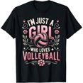 thumbnail image 1 of Volleyball Shirt For Teens Women Girl Who Loves Volleyball T-Shirt men and women can wear, black, white, gifts, 1 of 4