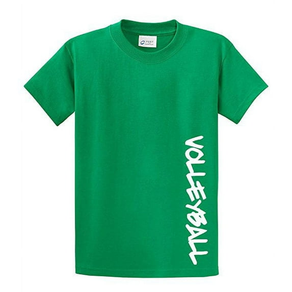 Volleyball Short Sleeve T-shirt Volleyball in White-Kelly-5Xl