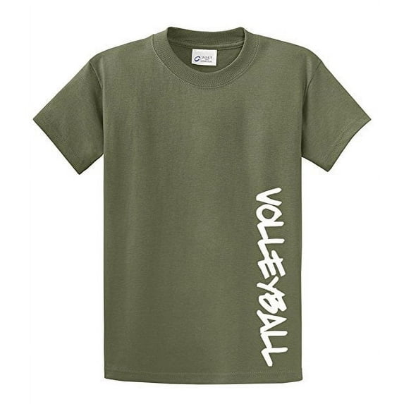 Volleyball Short Sleeve T-shirt Volleyball in White-Military-XXL